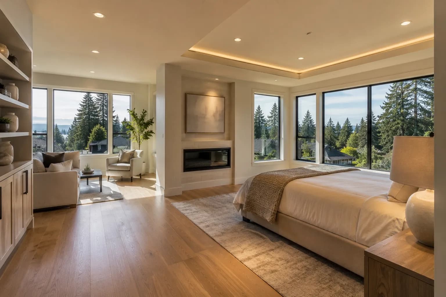 Luxury interior of a Seattle second story home addition